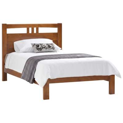 Kate New Zealand Pine Timber Bed, King Single, Blackwood