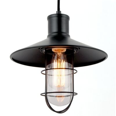 Boris Industrial Metal Wire Guard Pendant Light