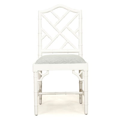 Wichita Mahogany Timber Dining Chair, White