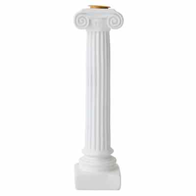 Paradox Ionic Column Candle Holder, Small, White