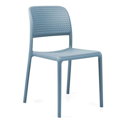 Bora Italian Made Commercial Grade Stackable Indoor / Outdoor Dining Chair, Blue