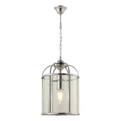 Clovelly Metal & Glass Pendant Light, Small, Chrome