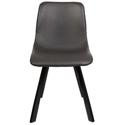 Varun Faux Leather Dining Chair, Antique Black