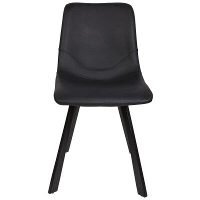 Varun Faux Leather Dining Chair, Black