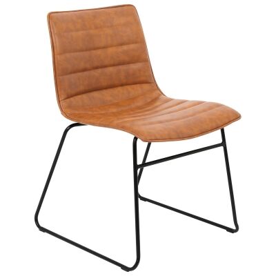 Crosby PU Leather Dining Chair, Tan