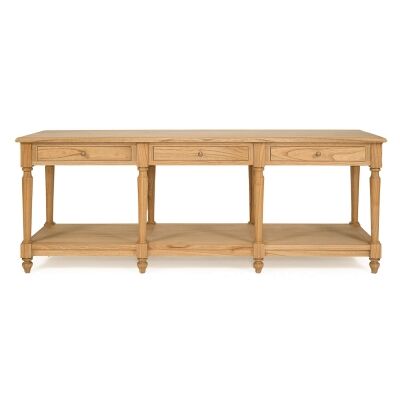 Montbron Mindi Wood Console Table, 200cm