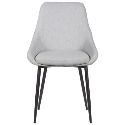 Domo Fabric Dining Chair, Light Grey