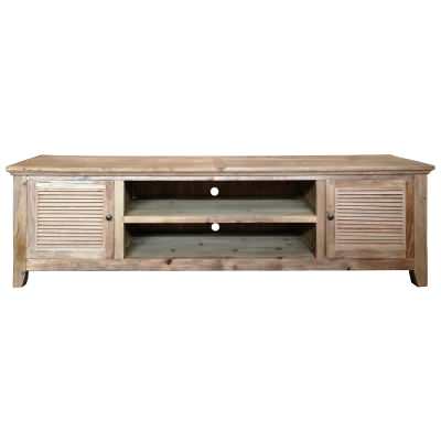 Croix Reclaimed Elm Timber 2 Door TV Unit, 200cm