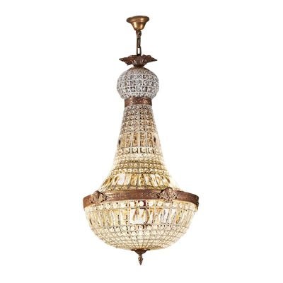 Empire Brass & Glass Pendant Light, Extra Large