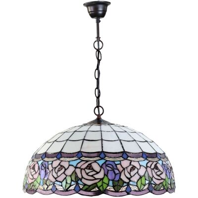 Chandell Tiffany Style Stained Glass Hanging Lamp