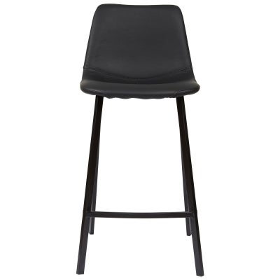 Byrne Faux Leather Counter Stool, Black