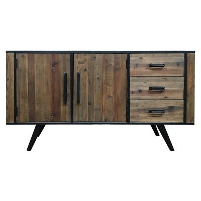 Galston Timber & Metal 2 Door 3 Drawer Sideboard, 145cm