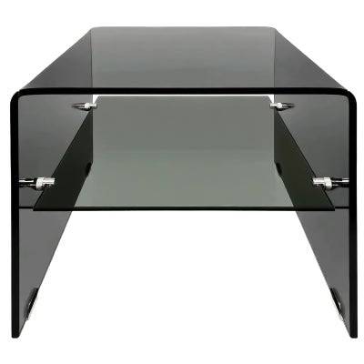 Glacier Glass Lamp Table, Grey