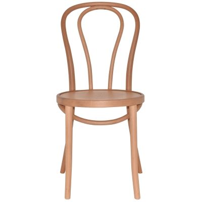 Princess Polish Made Commercial Grade European Beech Timber Dining Chair, Timber Seat, Natural