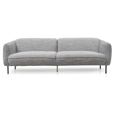 Pebble Fabric Sofa, 3 Seater, Dark Grey