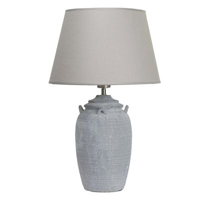 Ebony Ceramic Base Table Lamp, Grey