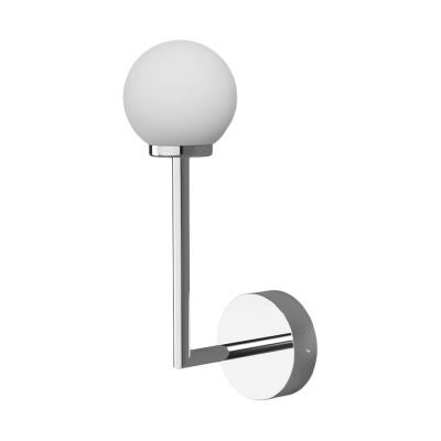 Orb Long Arm Wall Light, Small, Chrome