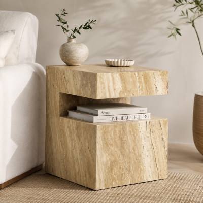 Tranquil Marble Side Table