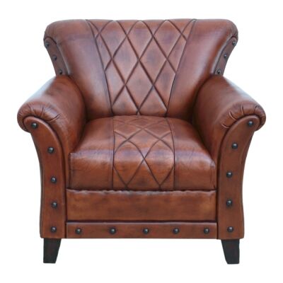 Hillcrest Studded Leather Armchair