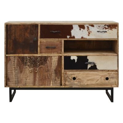Eastwood Recycled Mango Wood Timber Multi Drawer Chest