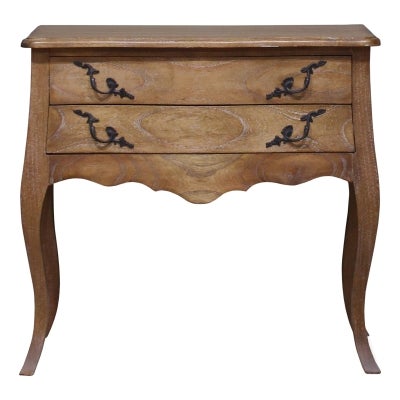 Briennon Hand Crafted Mahogany Bedside Table, Weathered Oak