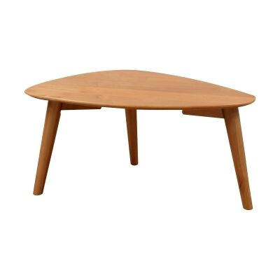 Milan Alder Timber Triangle Coffee Table, 70cm