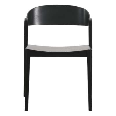Moooi Commercial Grade Timber Dining Chair, Set of 2, Black