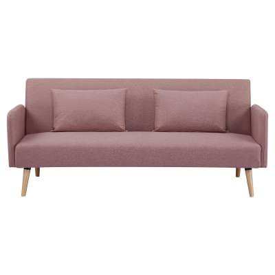 Brae Fabric Click Clack Sofa Bed, 3 Seater, Blush