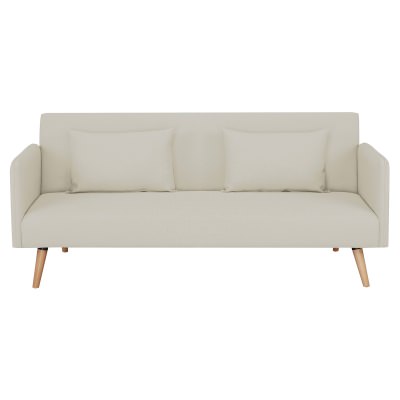 Brae Fabric Click Clack Sofa Bed, 3 Seater, Beige