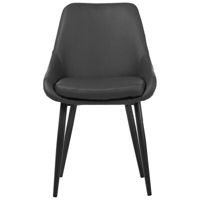 Frobisher Faux Leather Dining Chair, Grey