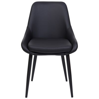 Frobisher Faux Leather Dining Chair, Black