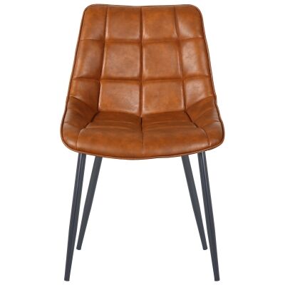 Nantes Faux Leather Dining Chair, Tan