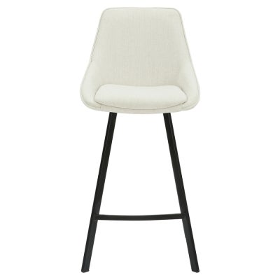 Nemo Commercial Grade Fabric High Back Kitchen Stool, Sand