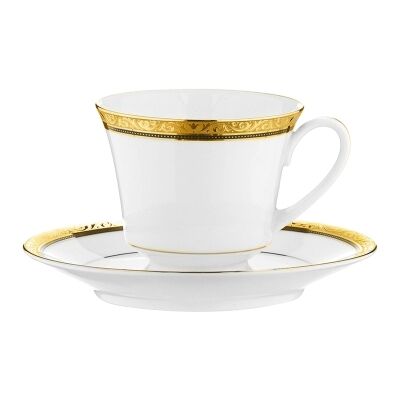 Noritake Regent Gold Fine China Tea Cup with Saucer