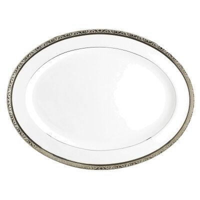 Noritake Regent Platinum Fine China Oval Platter