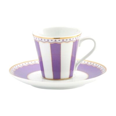 Noritake Carnivale Fine Porcelain Espresso Cup & Saucer Set, Lavender