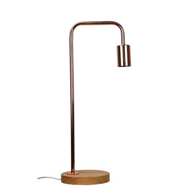Lane Timber & Metal Table Lamp, Copper