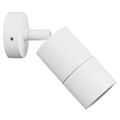 Roslin IP65 Exterior Single Adjustable Wall Light, GU10, White