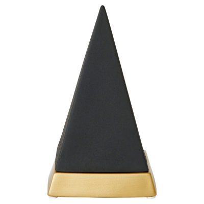 Paradox Ceramic Pyramid Decor, Large, Black