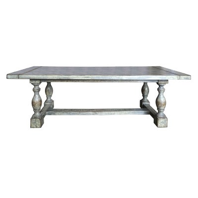 Westford Reclaimed Oregon Timber Dining Table, 240cm, Rustic Grey