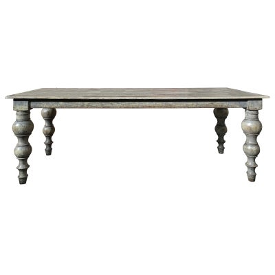 Primrose Reclaimed Oregon Timber Dining Table, 210cm, Rustic Grey