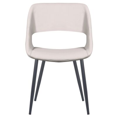 Nancy Faux Leather Dining Chair, Light Grey