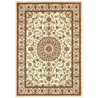 Sydney Medallion Turkish Made Oriental Rug, 170x120cm, Ivory