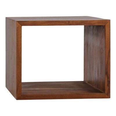 Tropica Commercial Grade Reclaimed Teak Timber Cube Stand, Squat