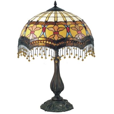 Madonna Tiffany Style Stained Glass Table Lamp, Large
