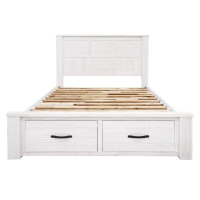 Lakeland Mountain Ash Timber Bed with End Drawers, Double