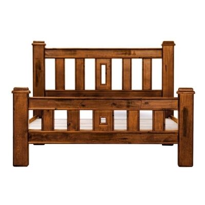 Mulford Solid Pine Timber Bed, Queen
