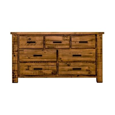 Oxley Pine Timber 7 Drawer Dresser
