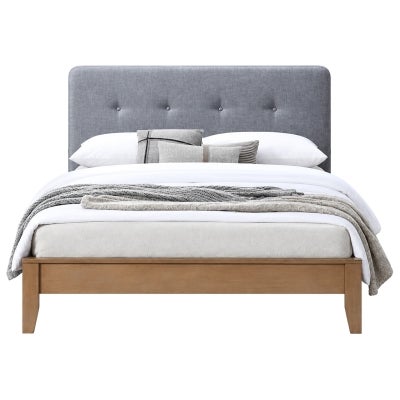 Teylan Fabric & Timber Bed, Double