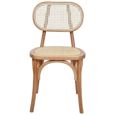 Kotara Beech Timber & Rattan Dining Chair, Natural